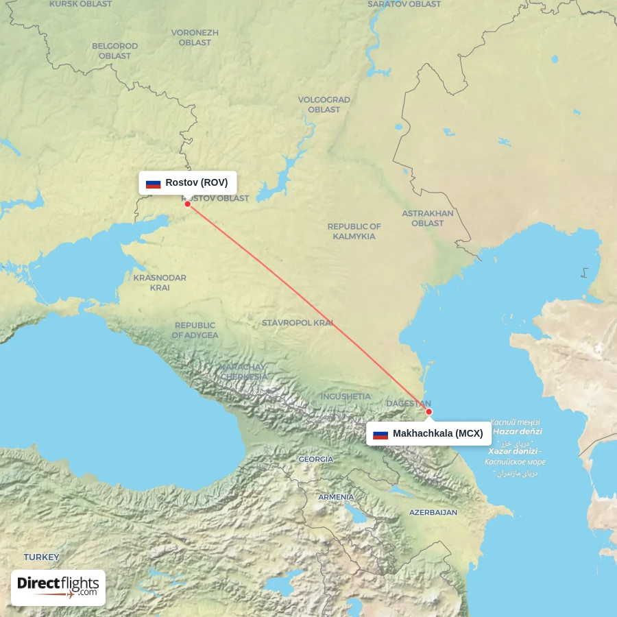 MCX - ROV route map
