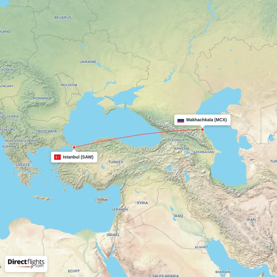 MCX - SAW route map