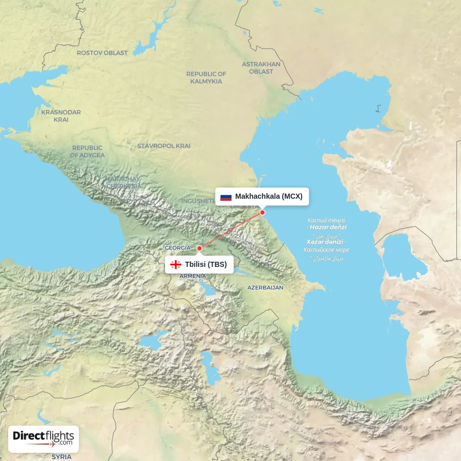 MCX - TBS route map