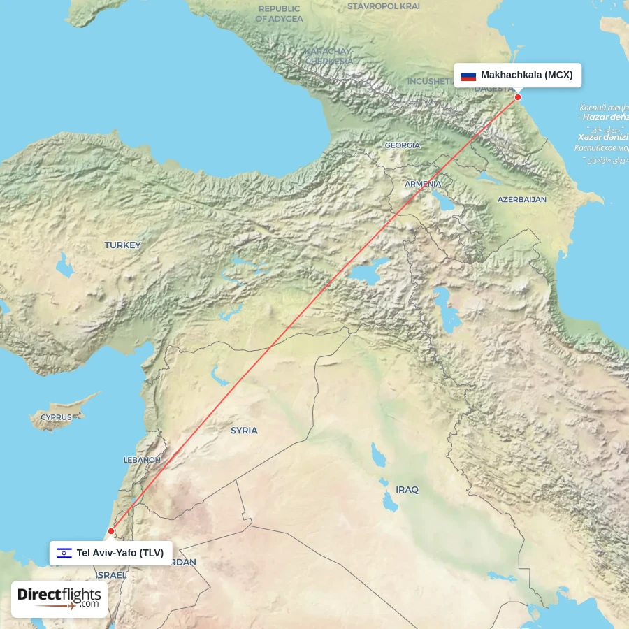 MCX - TLV route map