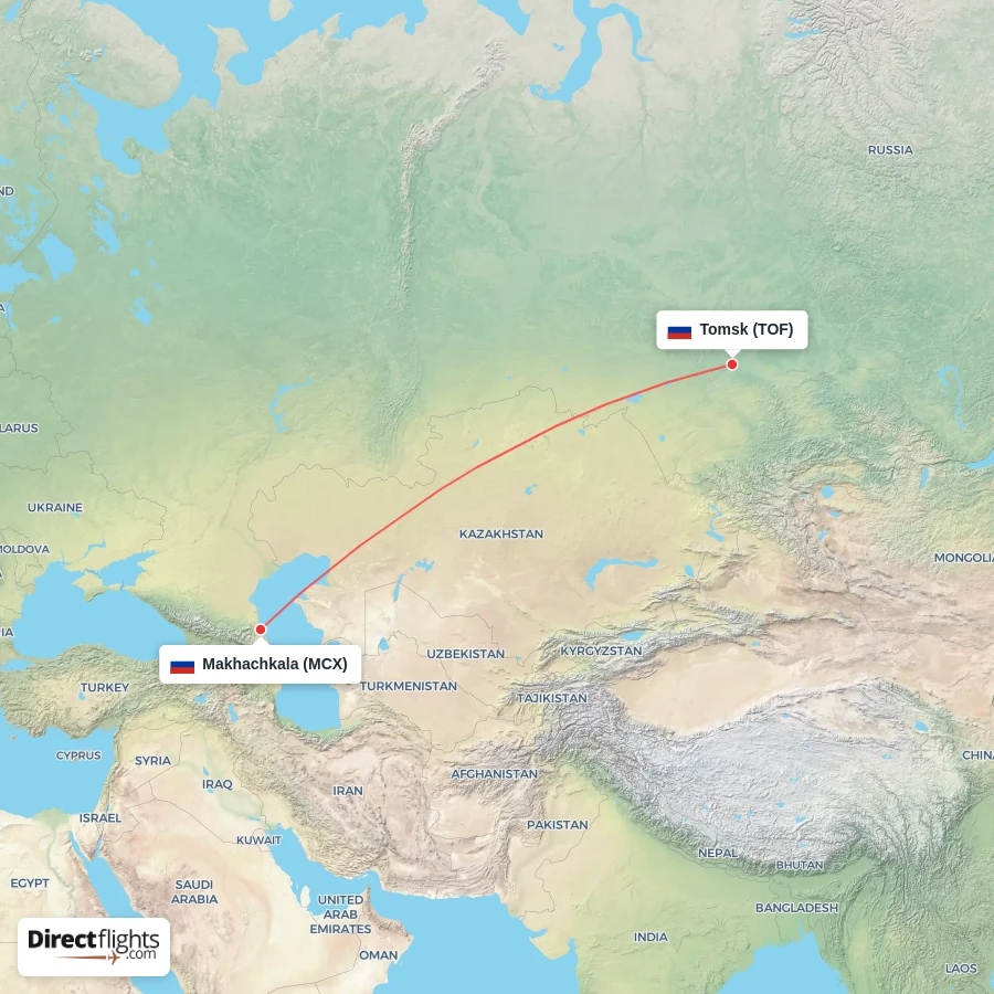 MCX - TOF route map
