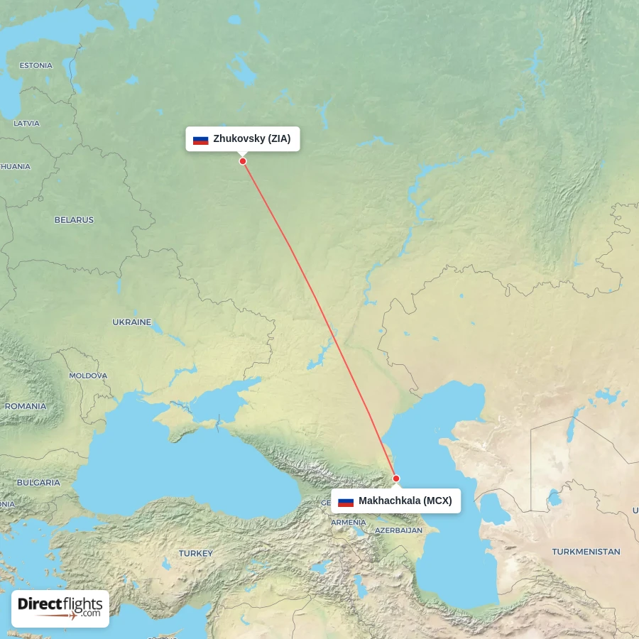 MCX - ZIA route map