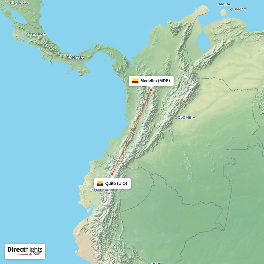 MDE - UIO route map