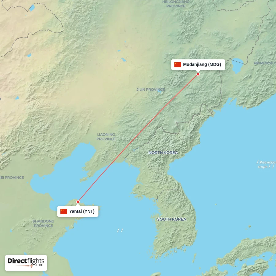 MDG - YNT route map