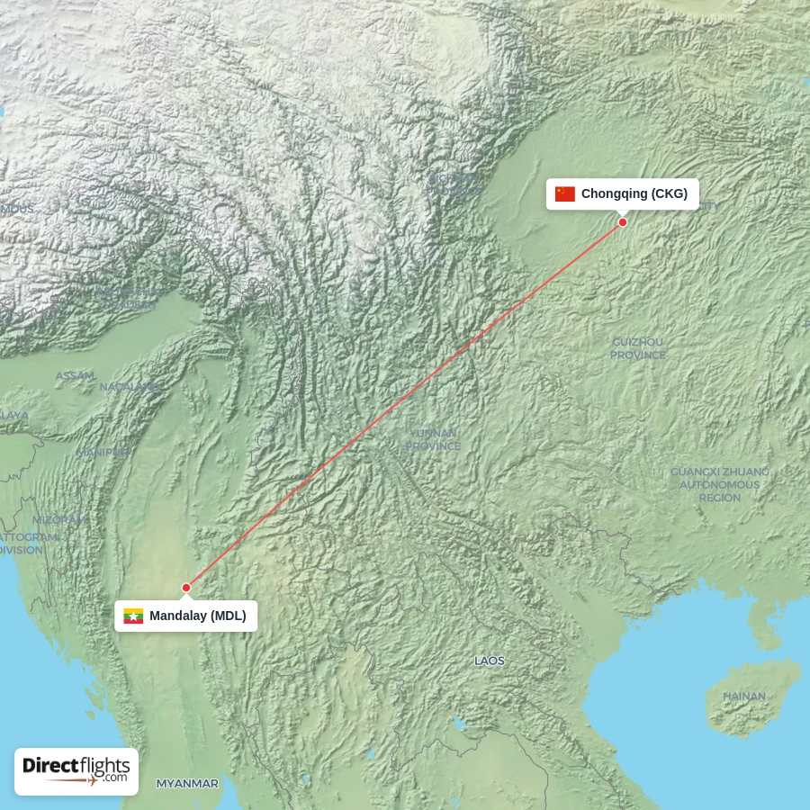 MDL - CKG route map