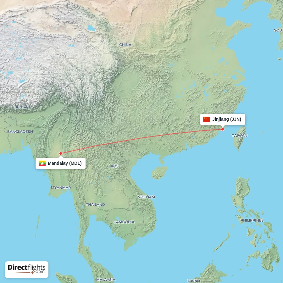 MDL - JJN route map