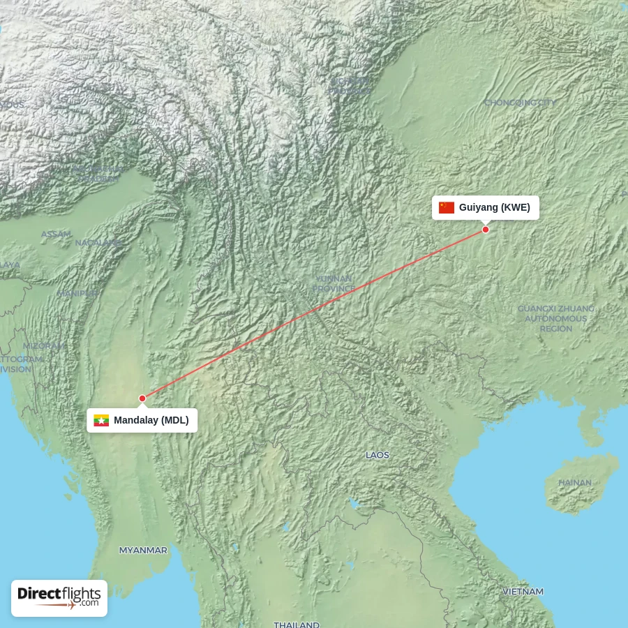 MDL - KWE route map