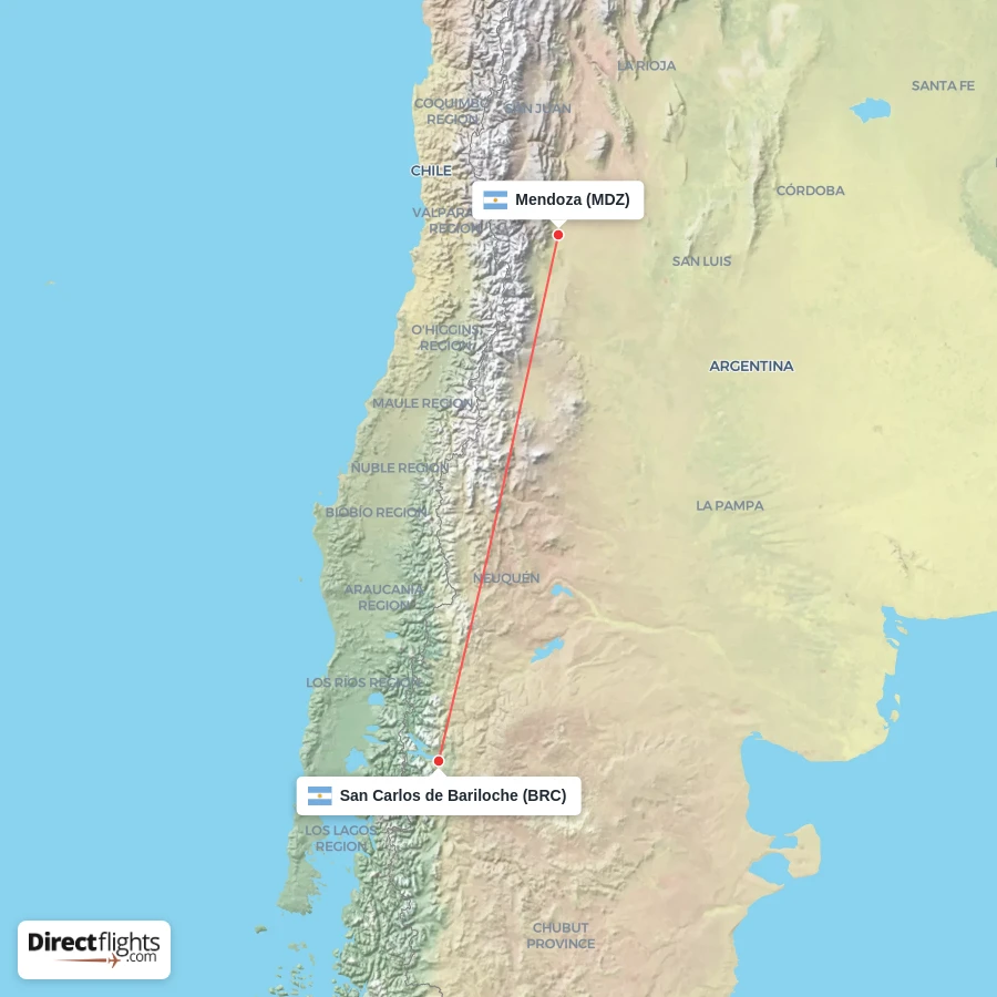 MDZ - BRC route map