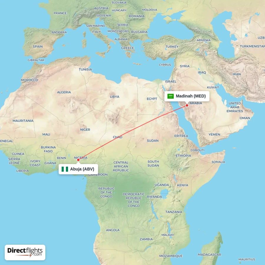 MED - ABV route map