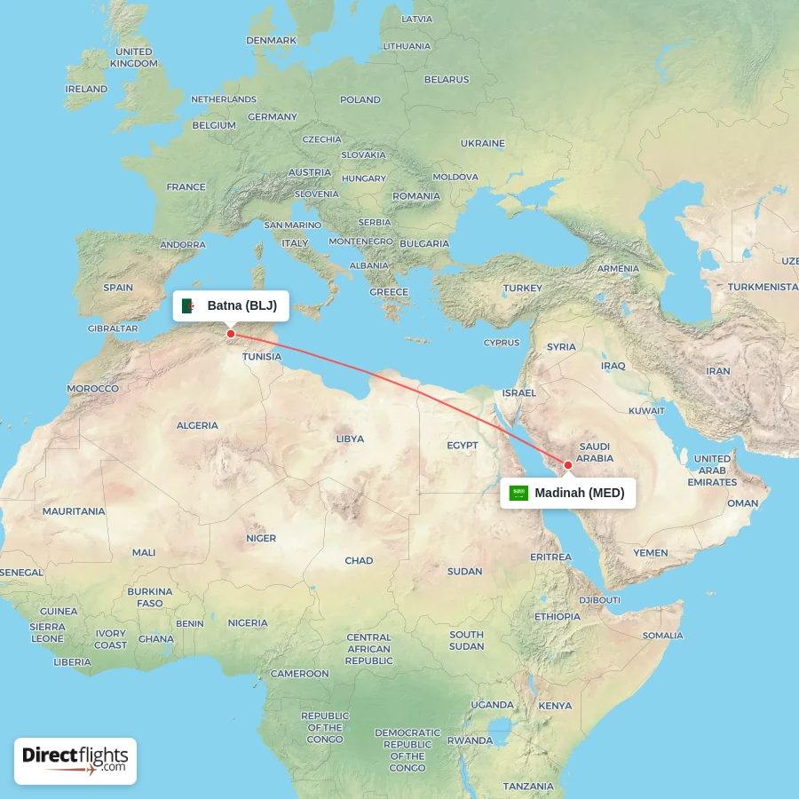 MED - BLJ route map