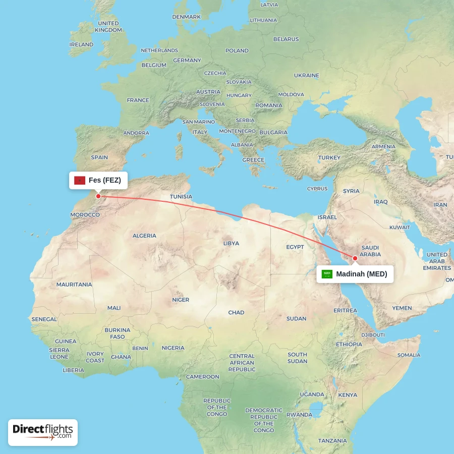 MED - FEZ route map