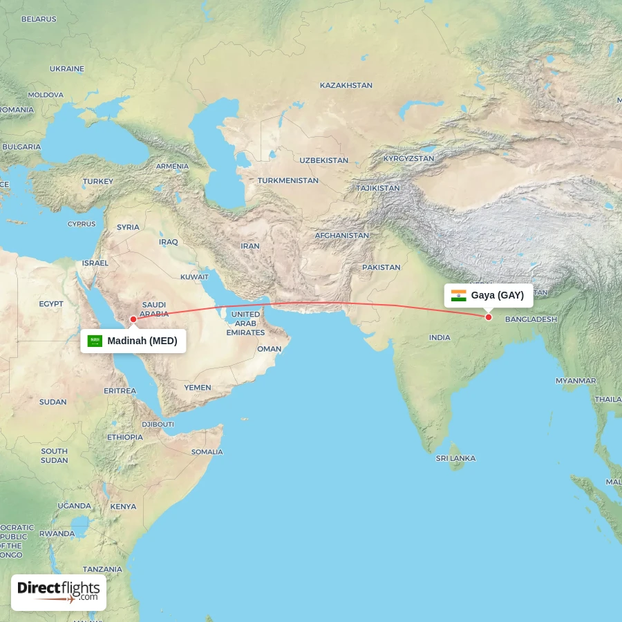 MED - GAY route map