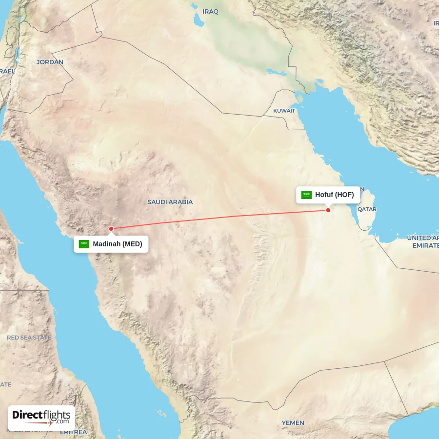 MED - HOF route map
