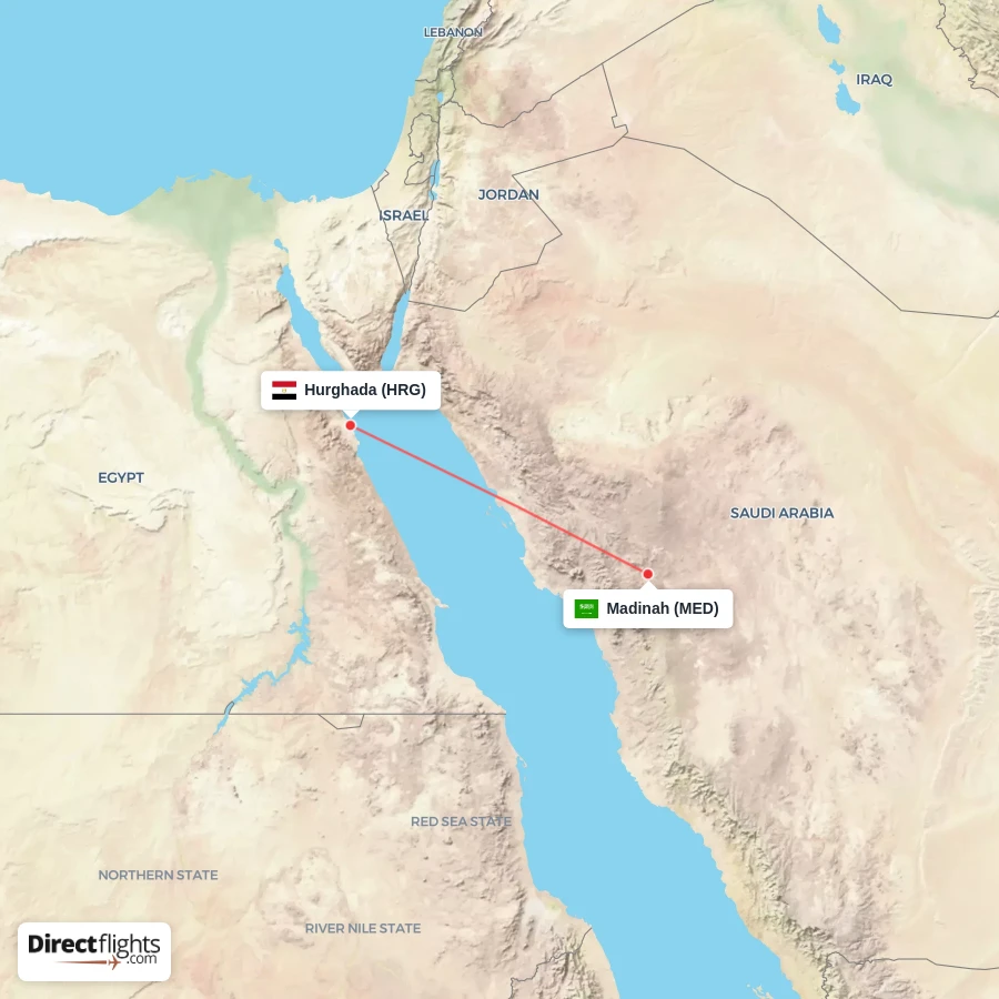 MED - HRG route map