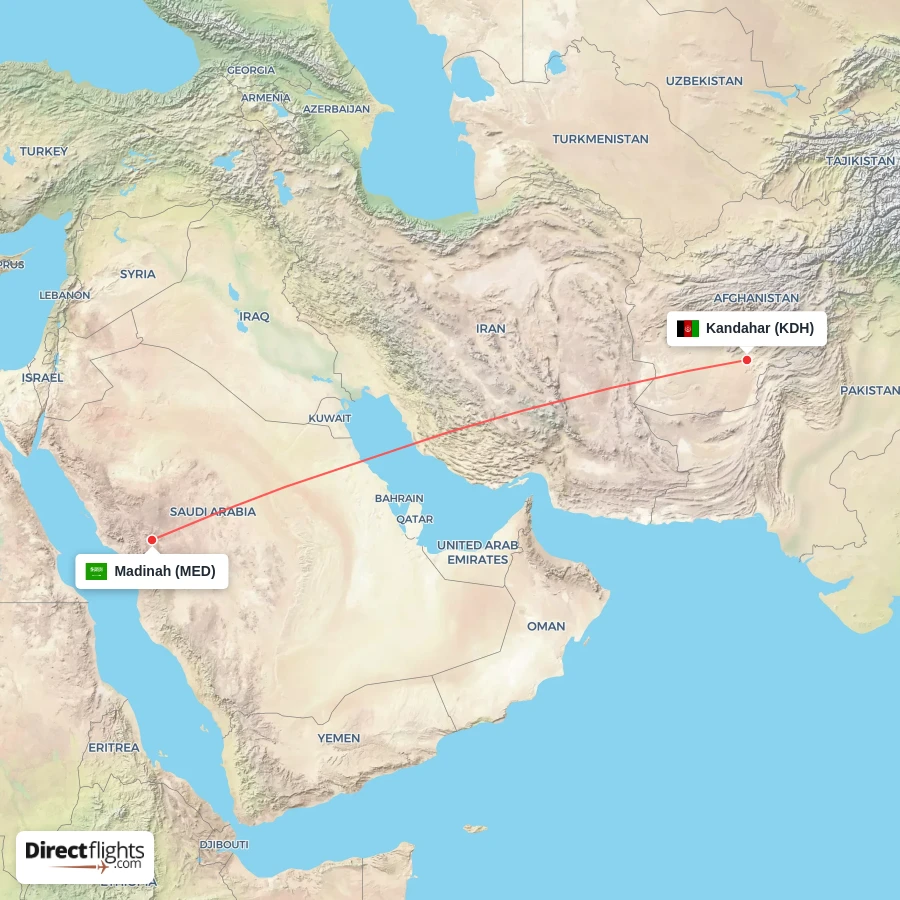 MED - KDH route map
