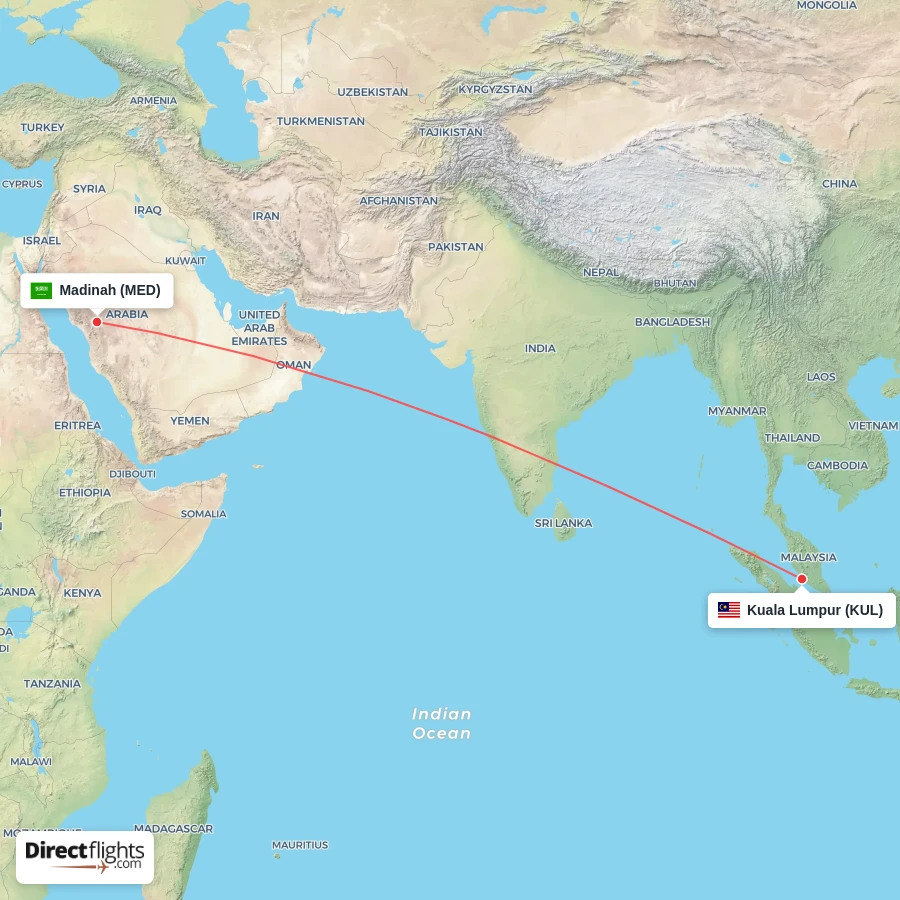 MED - KUL route map