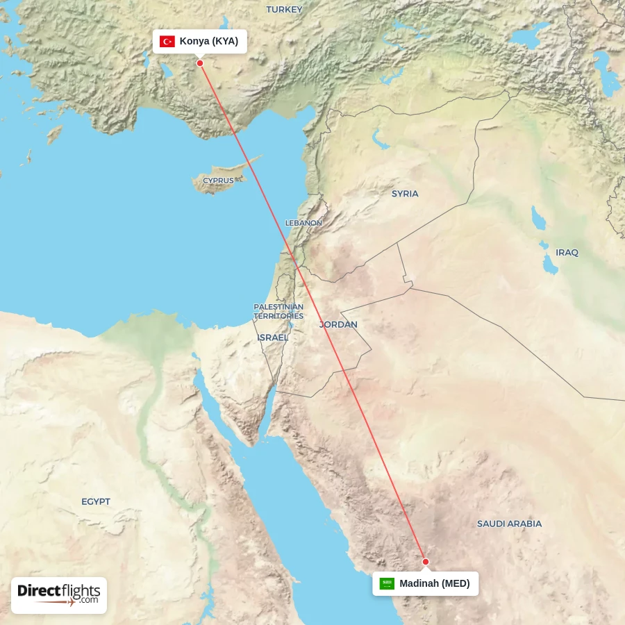 MED - KYA route map