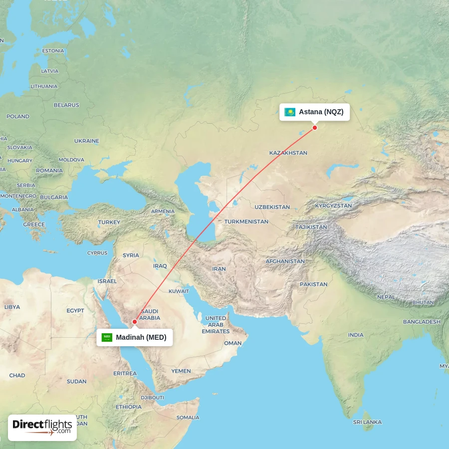MED - NQZ route map