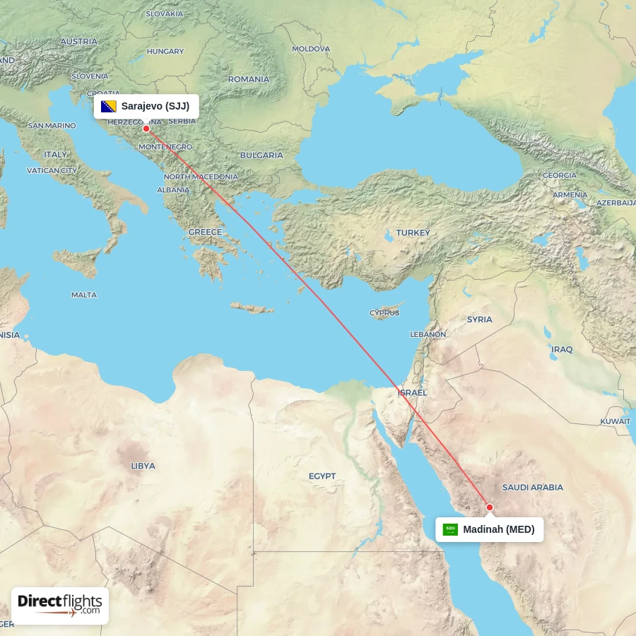 MED - SJJ route map