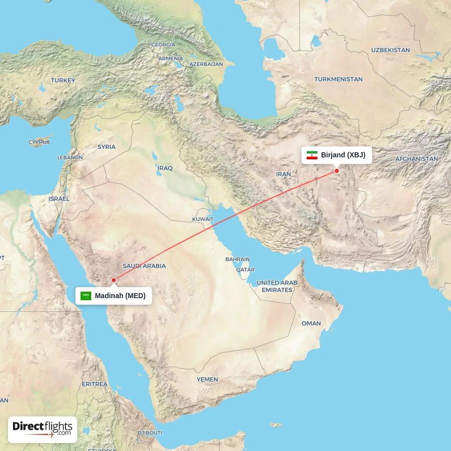 MED - XBJ route map