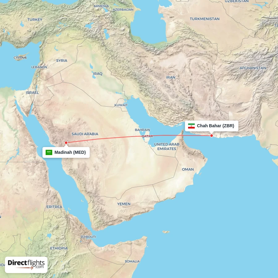 MED - ZBR route map