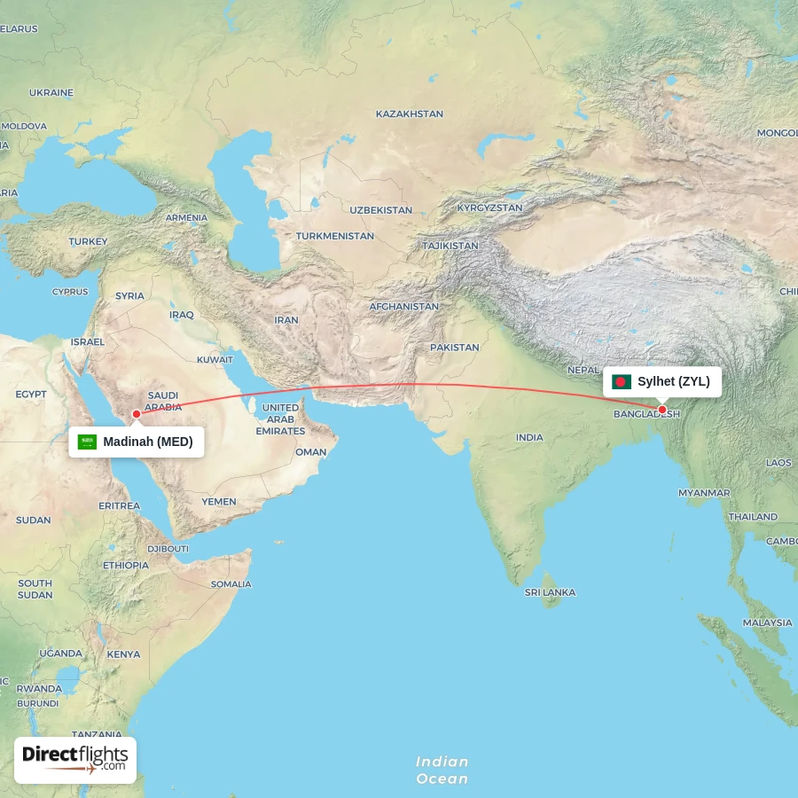 MED - ZYL route map