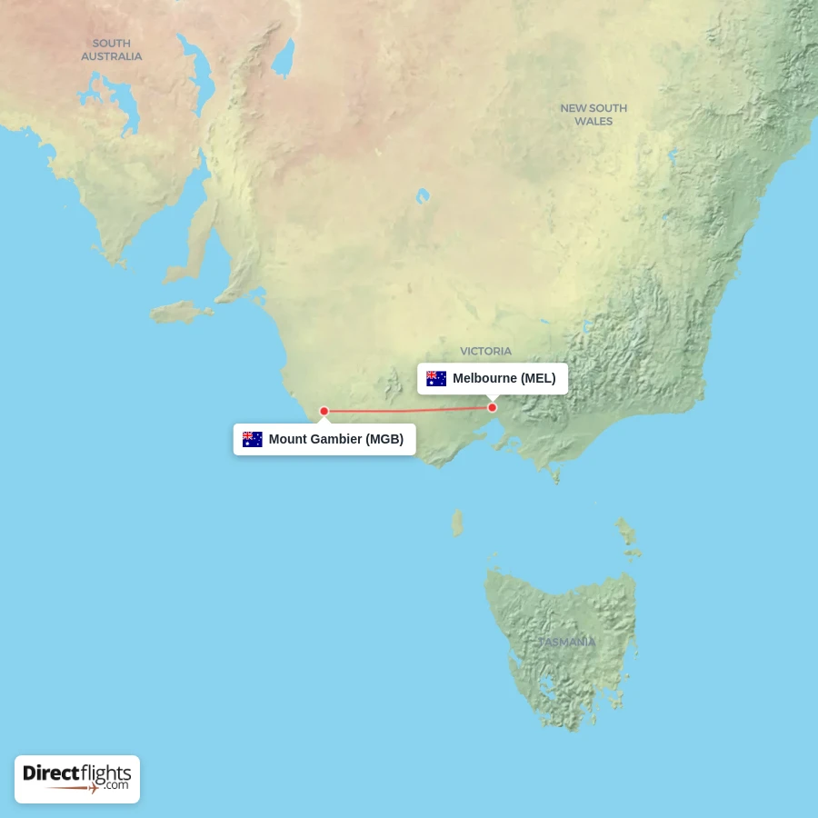 MEL - MGB route map