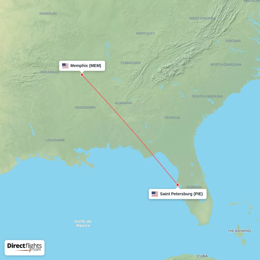 MEM - PIE route map