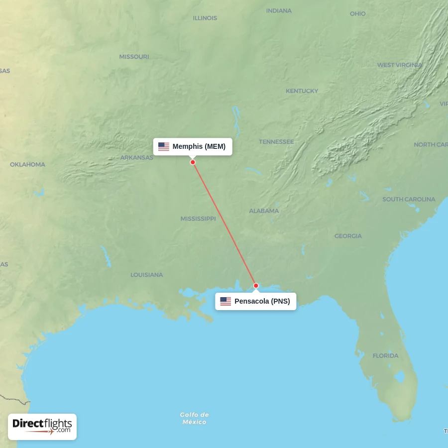 MEM - PNS route map