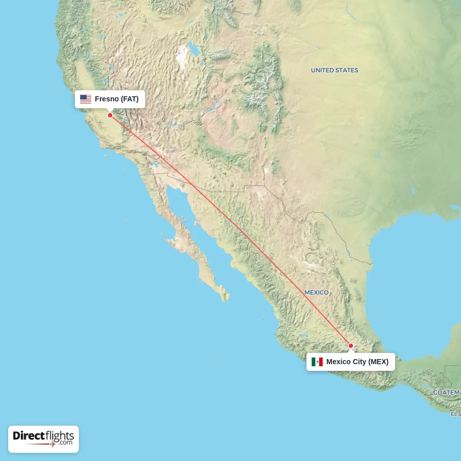 MEX - FAT route map