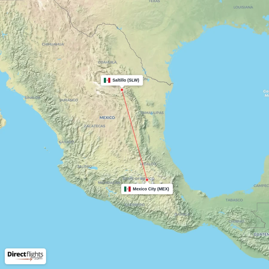 MEX - SLW route map