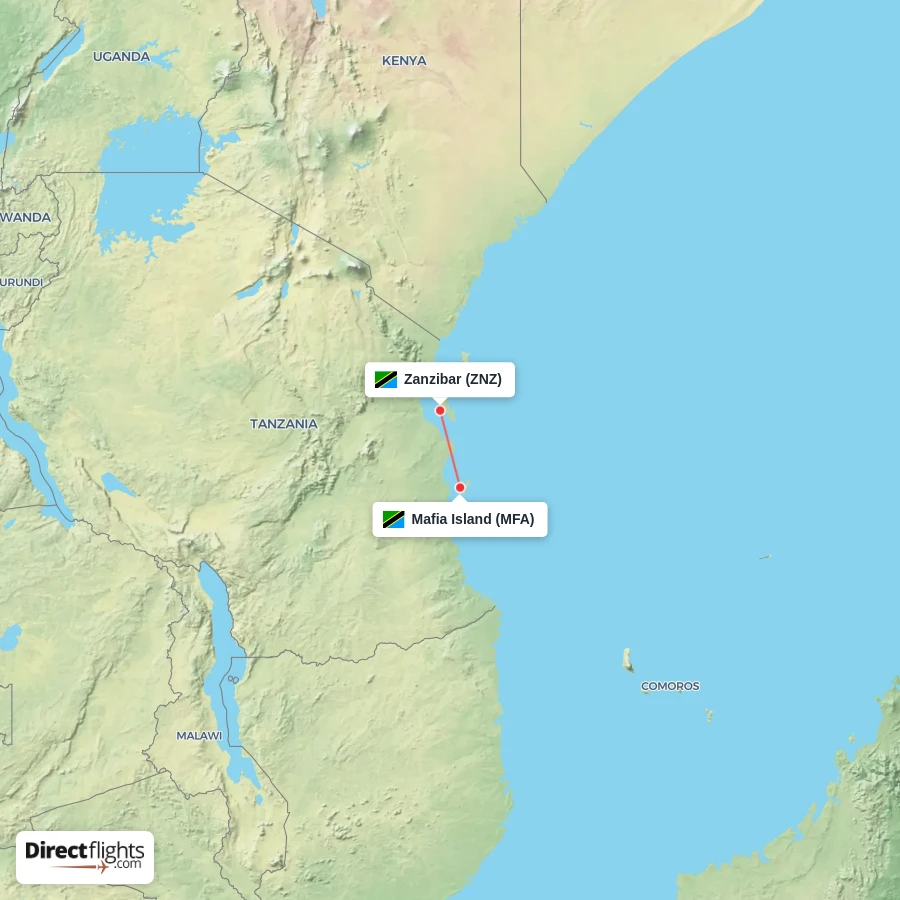 MFA - ZNZ route map