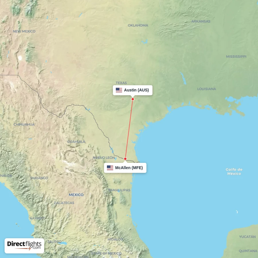 MFE - AUS route map