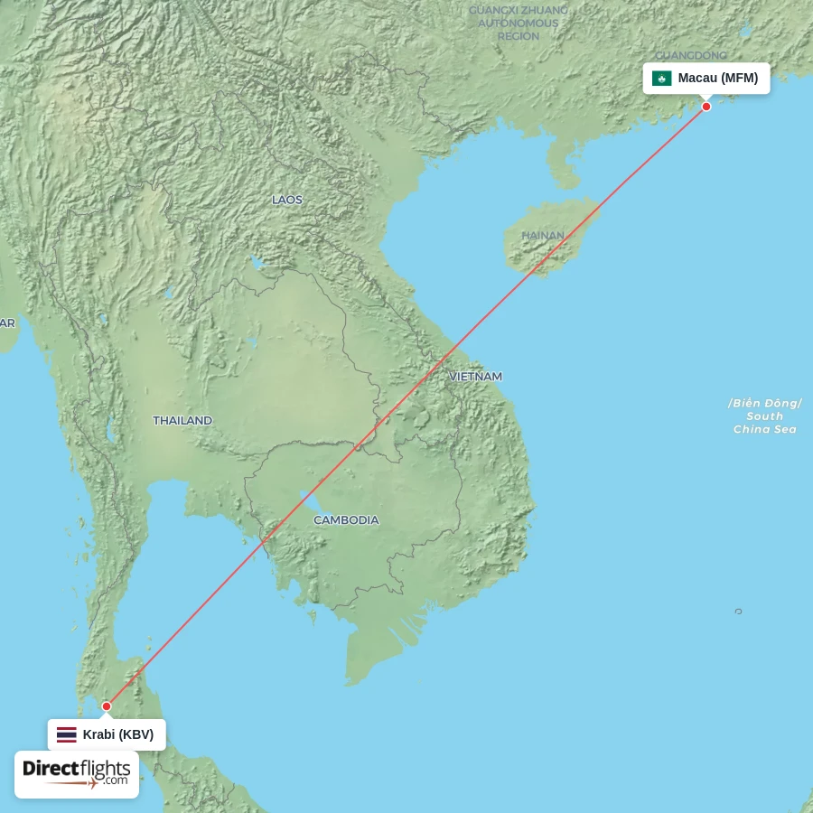 MFM - KBV route map
