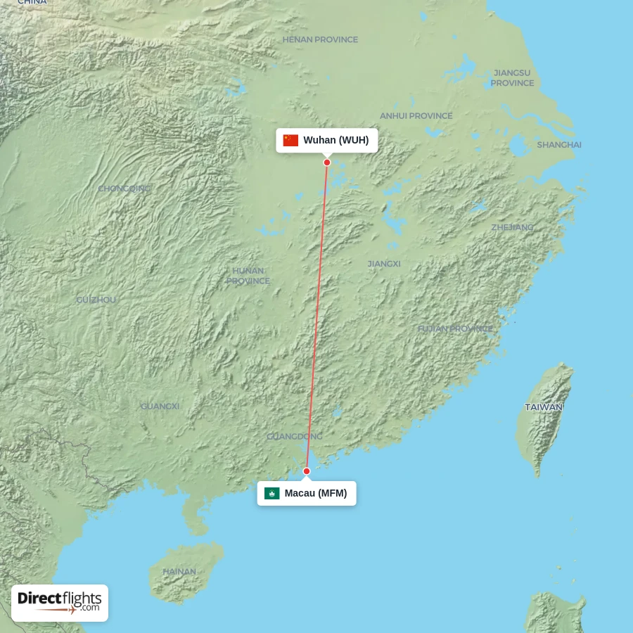 MFM - WUH route map