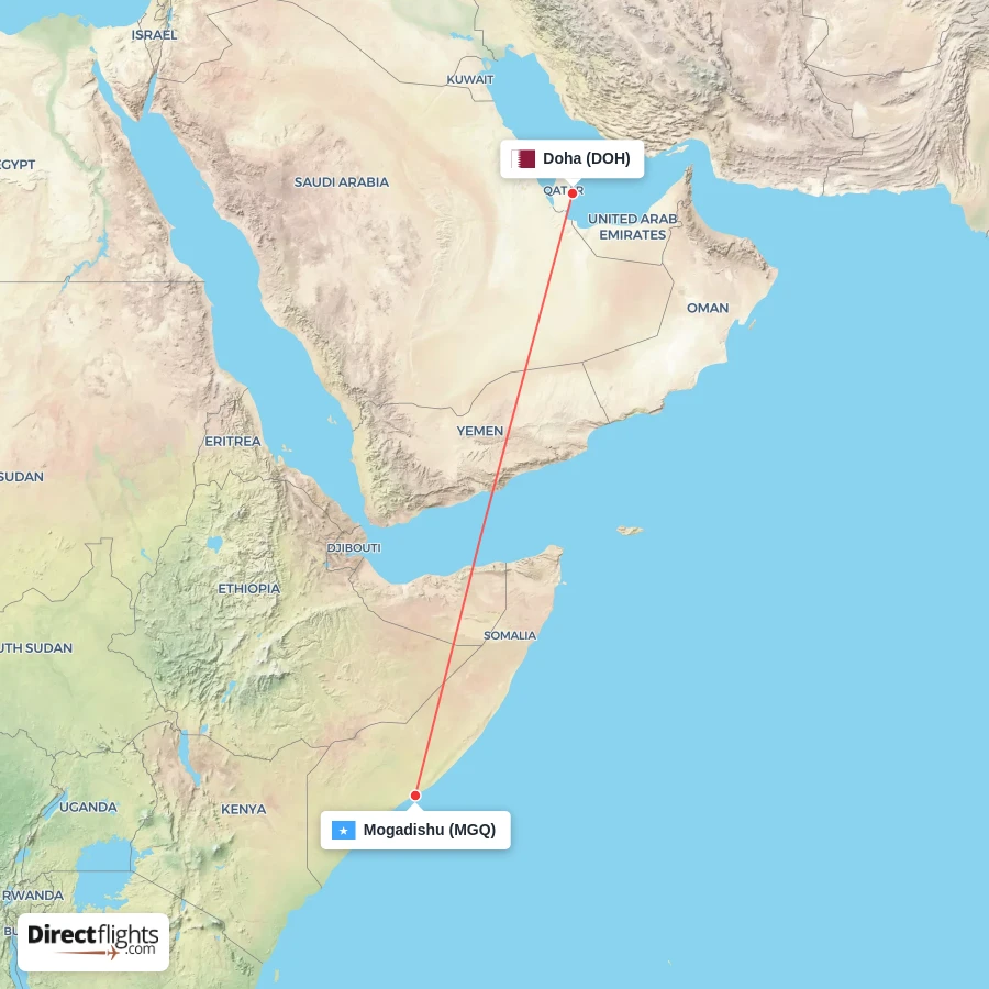 MGQ - DOH route map