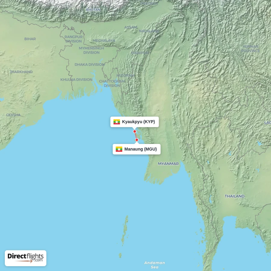 MGU - KYP route map