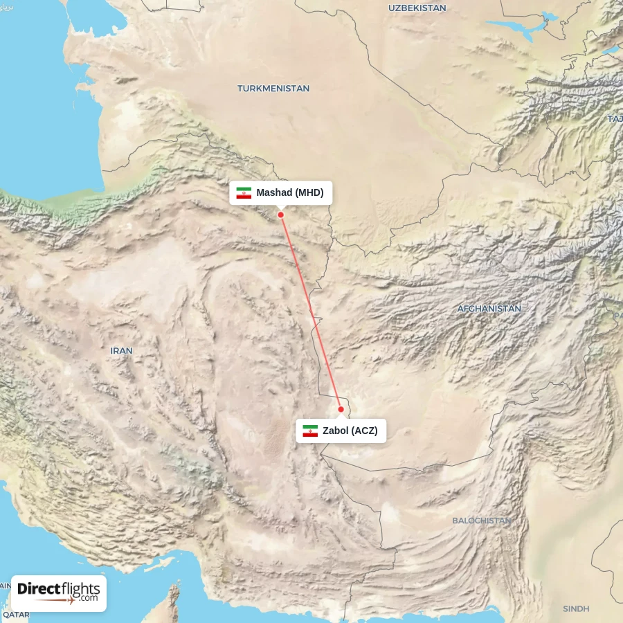 MHD - ACZ route map