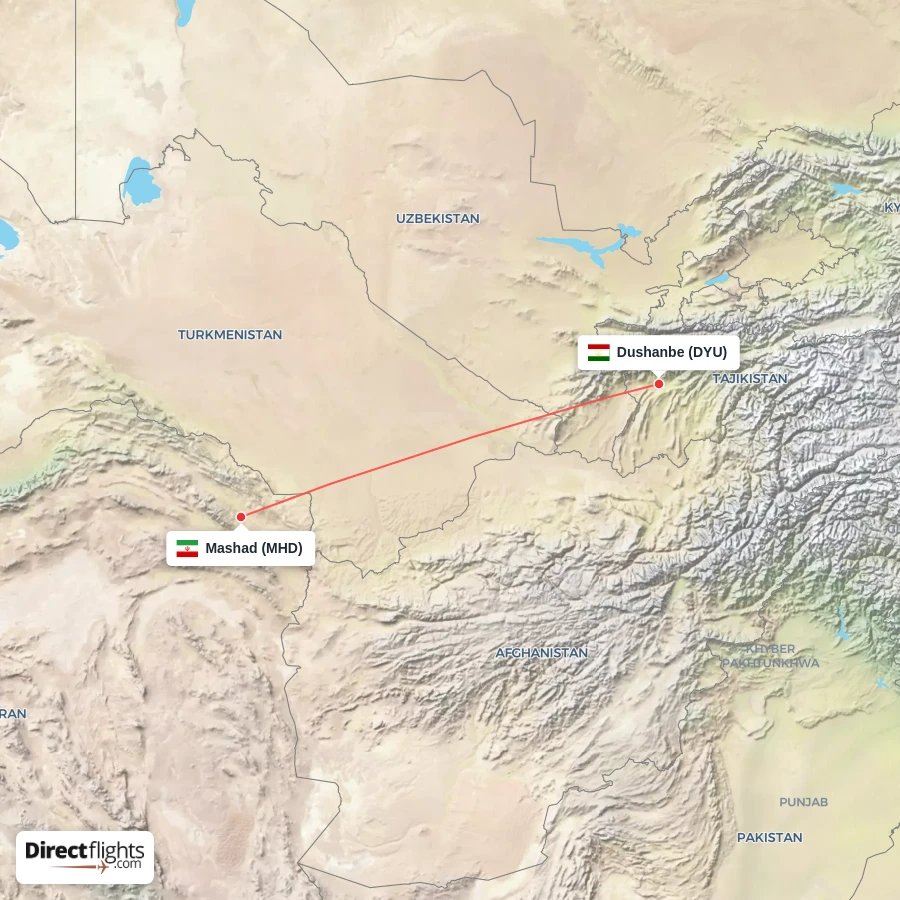 MHD - DYU route map