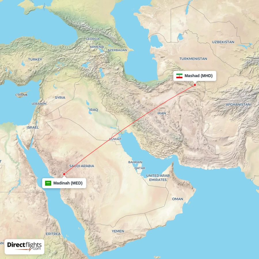 MHD - MED route map
