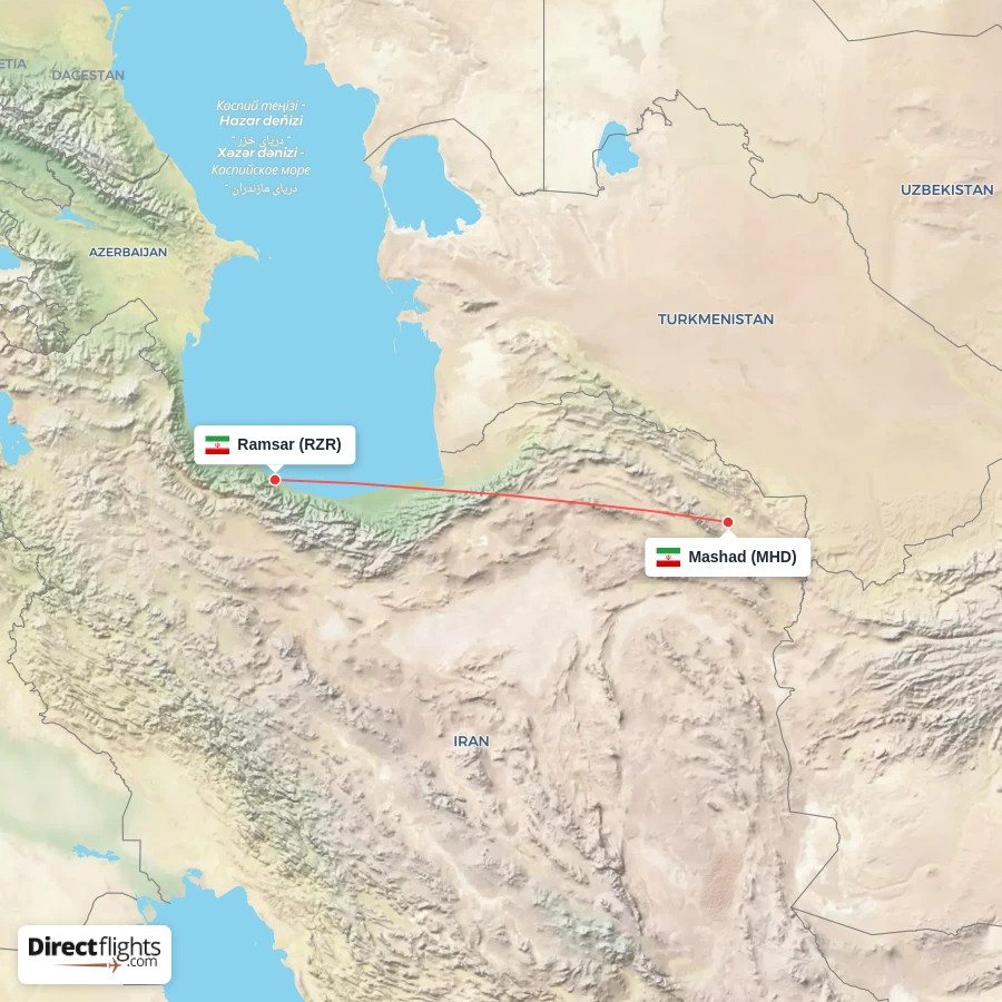 MHD - RZR route map