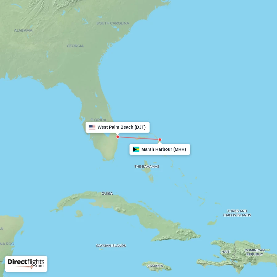 MHH - DJT route map