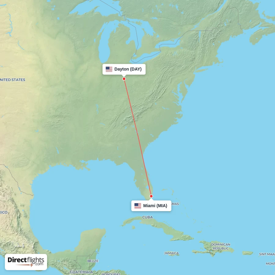 MIA - DAY route map
