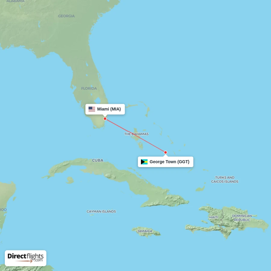 MIA - GGT route map