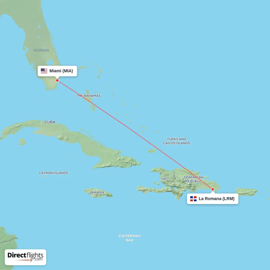 MIA - LRM route map