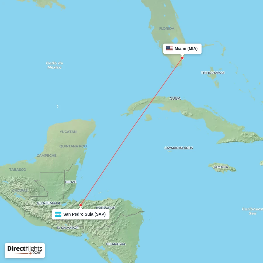 MIA - SAP route map