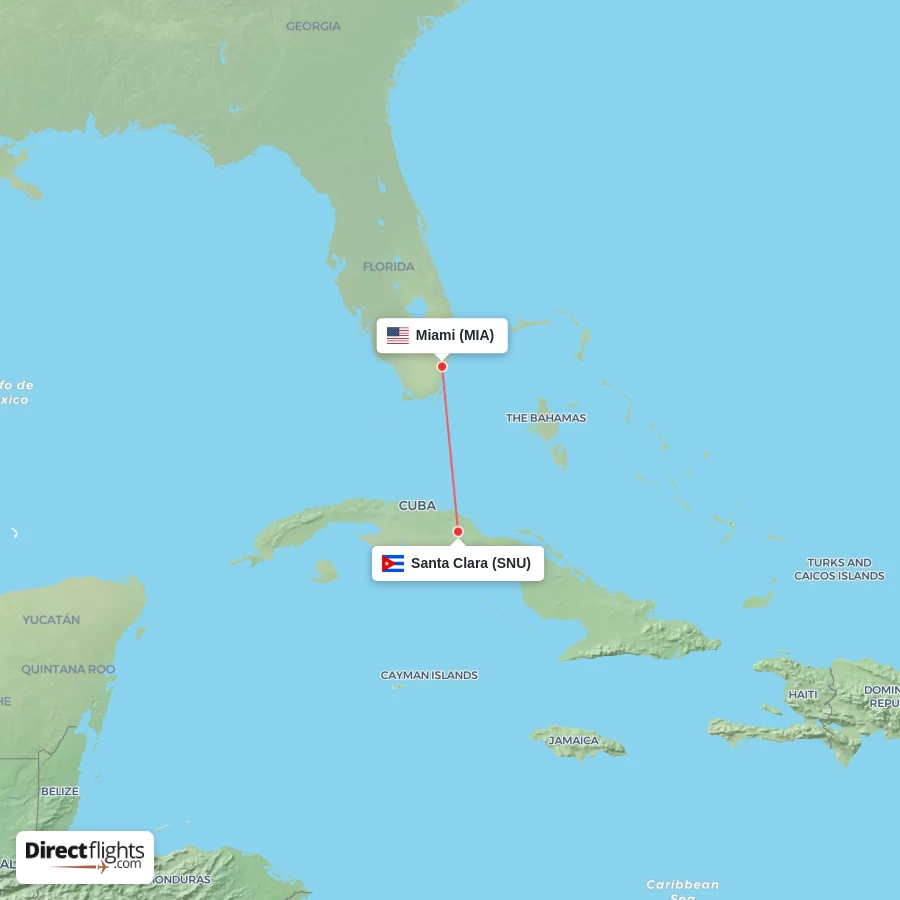 MIA - SNU route map
