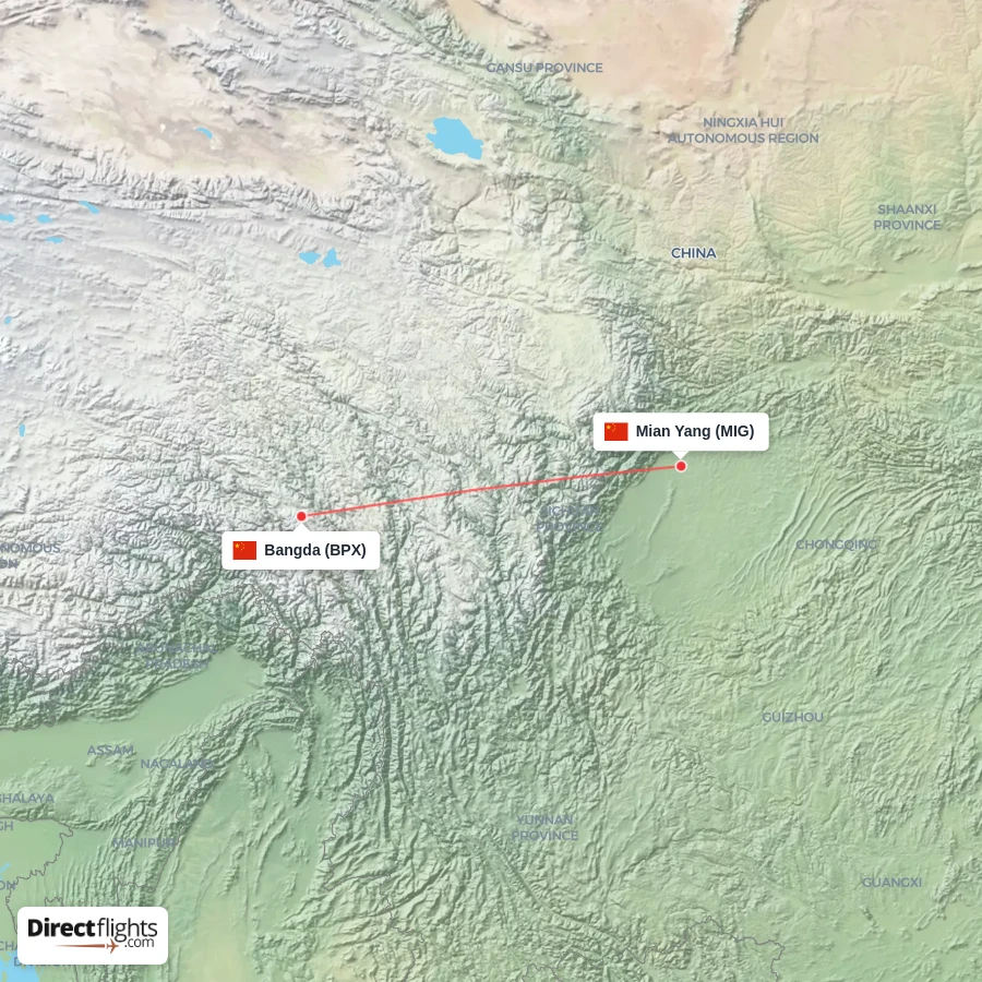 MIG - BPX route map