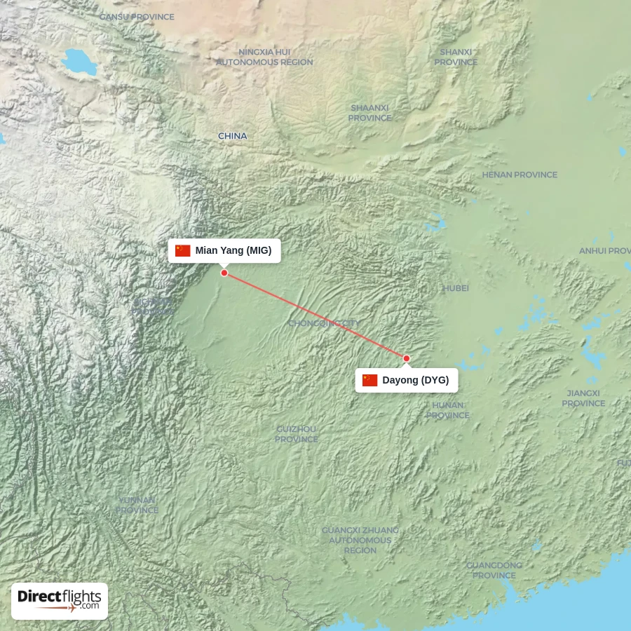 MIG - DYG route map