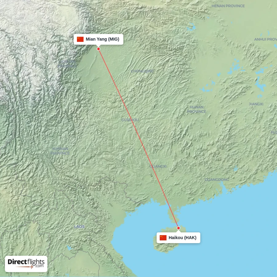 MIG - HAK route map